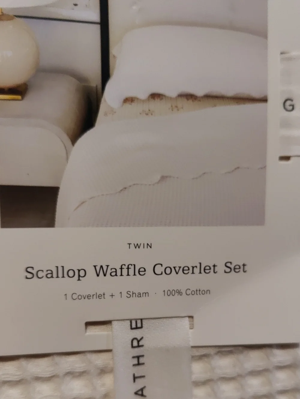 New!Scallop Waffle Cotton Coverlet Set Y2K Cottagecore Retro Luxury Shabby Chic